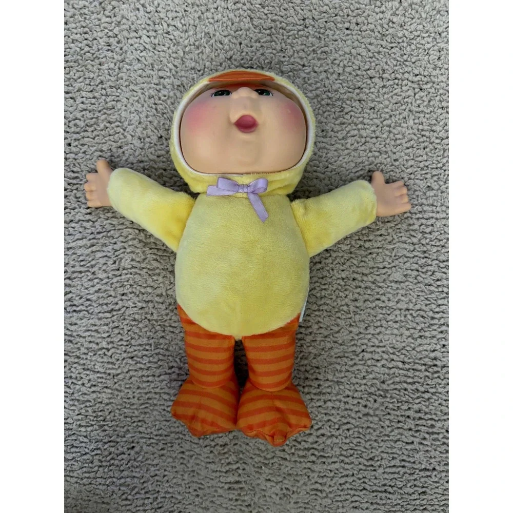 Cabbage Patch Kids Cuties Yellow Chick Plush Doll Green Eyes 9in CPK Doll